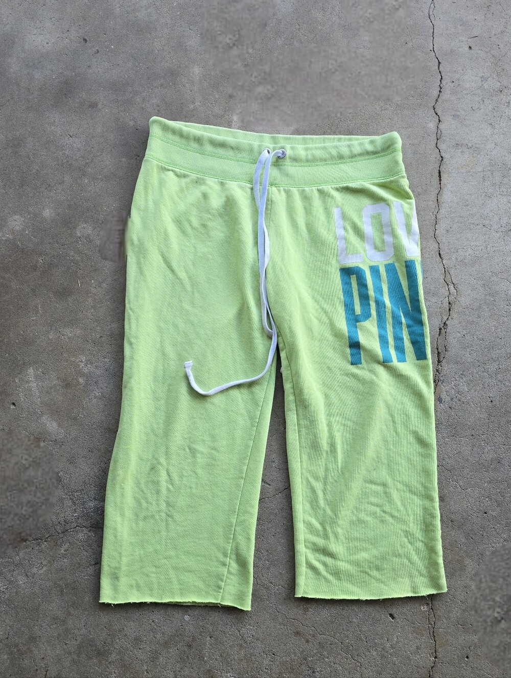 vtg y2k victoria secret pink green capris